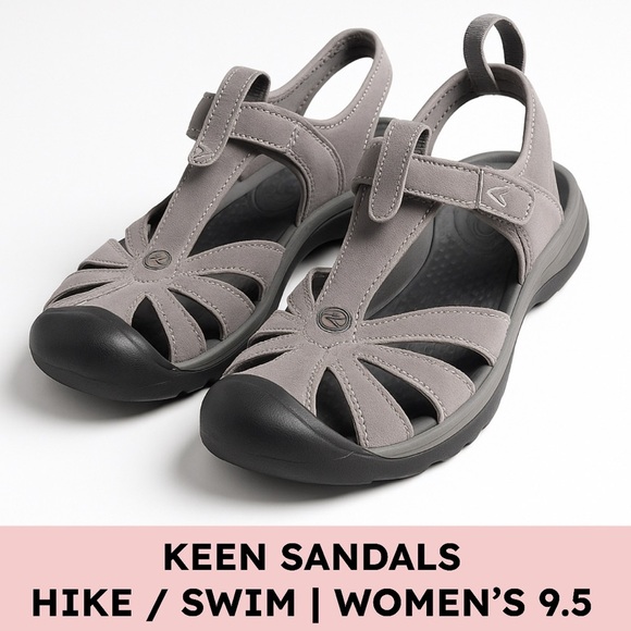 Keen Shoes - 🌿 KEEN Rose Closed-Toe Sandals — Gray (W 9.5) — Hiking/Water